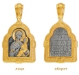 Образок "Тихвинская икона Божией Матери" Артикул: 102-012 Средний вес: 10,37г инфо 13696o.